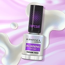 Holograficzny top coat - Rimmel Holographic Top Coat Finishing Touch — Zdjęcie N5