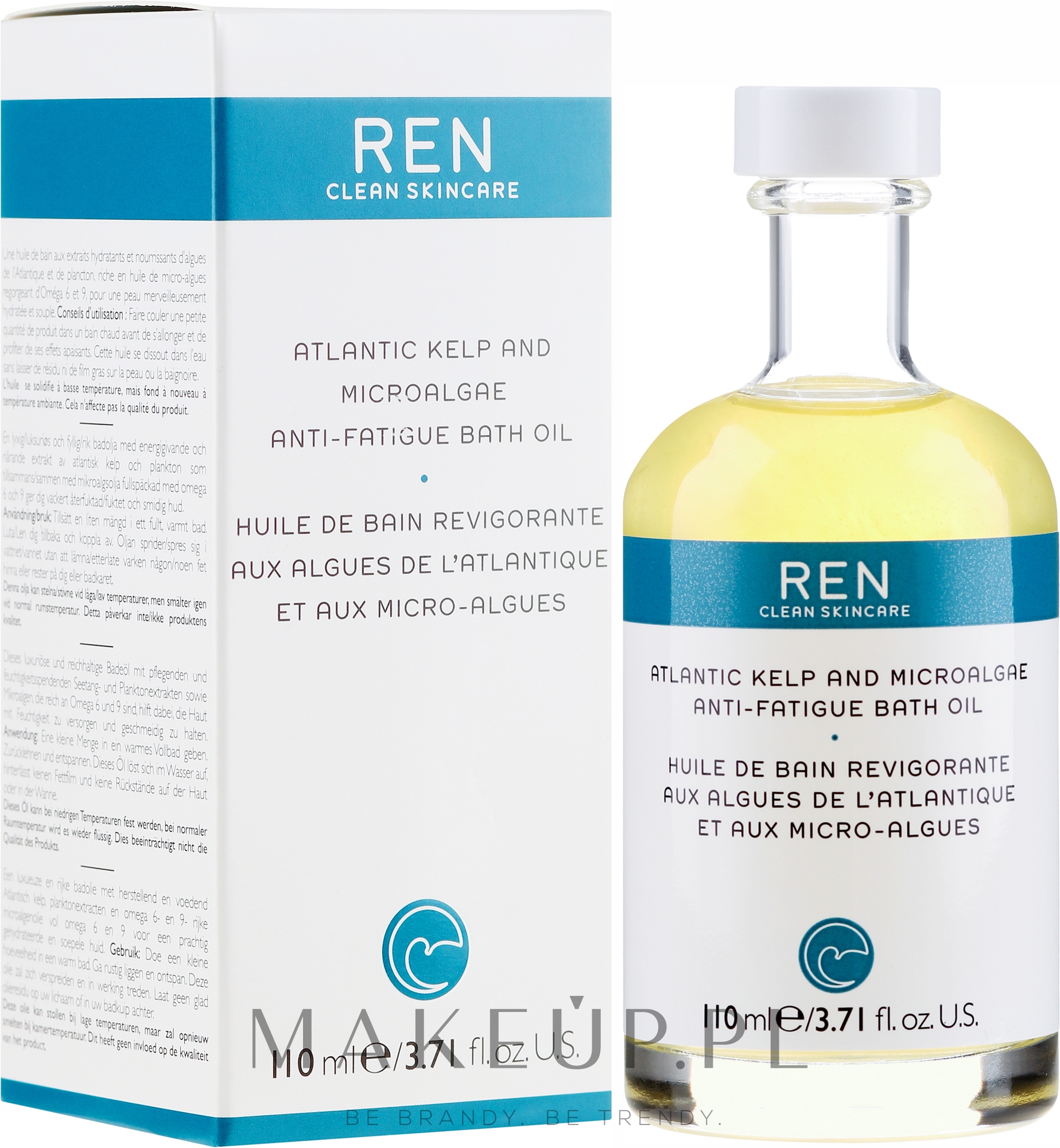 Odżywczy olejek do kąpieli przeciw zmęczeniu - Ren Atlantic Kelp And Microalgae Anti-Fatigue Bath Oil — Zdjęcie 110 ml