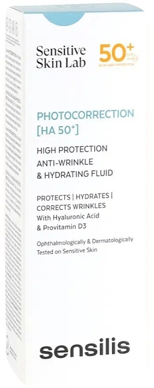 Fluid przeciwsłoneczny do twarzy - Sensilis Photocorrection HA 50+ High Protection Anti-Wrinkle & Hydrating Fluid — Zdjęcie N2