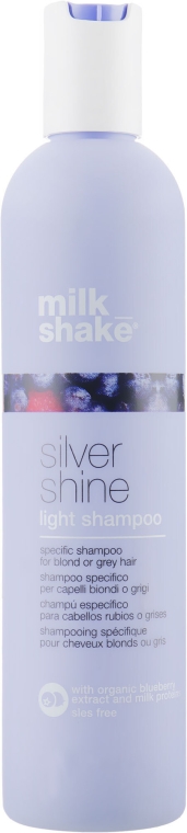 Delikatny szampon do włosów siwych i blond - Milk Shake Silver Shine Light Shampoo — Zdjęcie N1