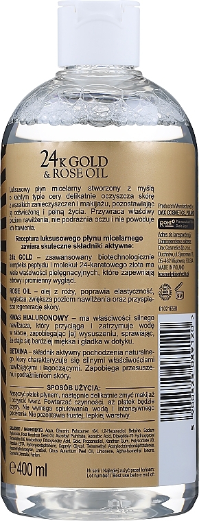 Płyn micelarny do twarzy - Perfecta 24k Gold & Rose Oil — Zdjęcie N2