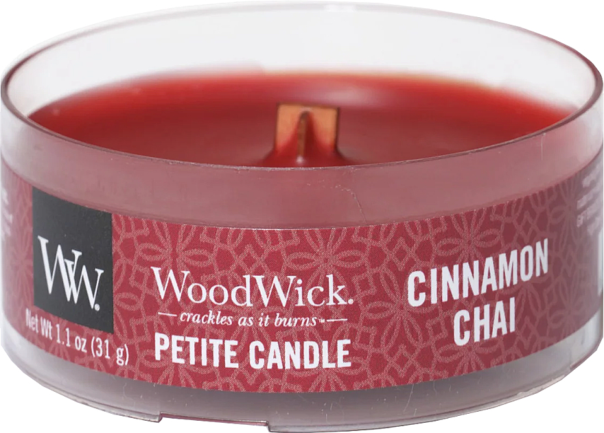 Świeca zapachowa w szkle - Woodwick Petite Candle Cinnamon Chai — Zdjęcie N1