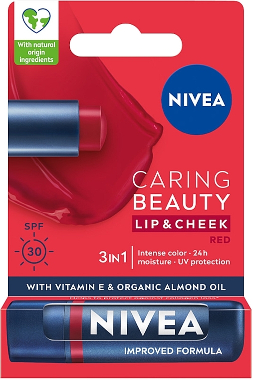 NIVEA - Pielęgnująca pomadka do ust Caring Beauty 3w1  — Zdjęcie N1