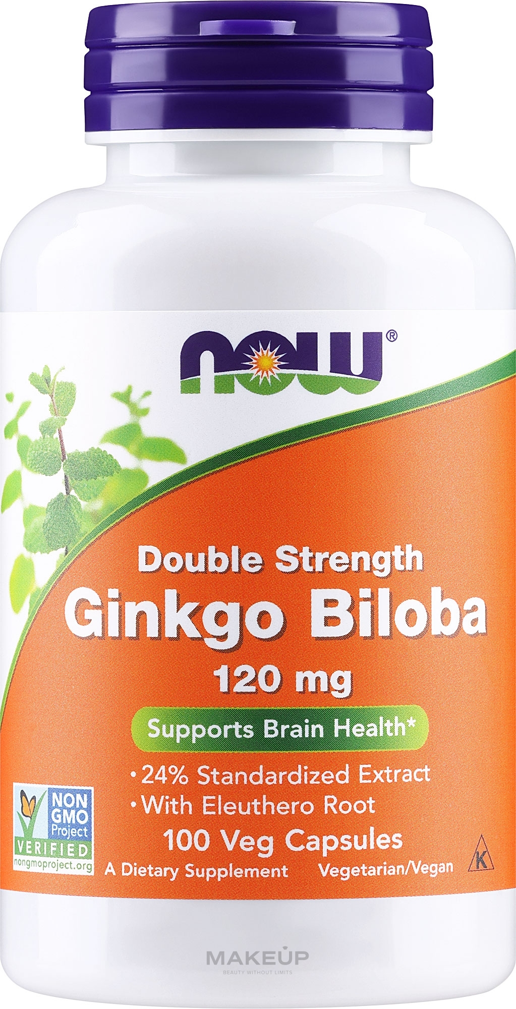 Suplement diety Ginkgo Biloba, 120 mg - Now Foods Ginkgo Biloba Double Strength — Zdjęcie 200 szt.