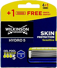 Zestaw wymiennych ostrzy, 5 szt. - Wilkinson Sword Hydro 5 Skin Protection Sensitive Vitamin E — Zdjęcie N1