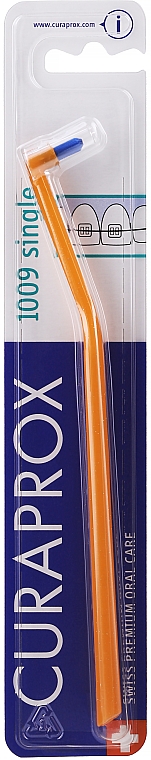 Jednopęczkowa szczoteczka do zębów Single CS 1009, pomarańczowo-niebieska - Curaprox