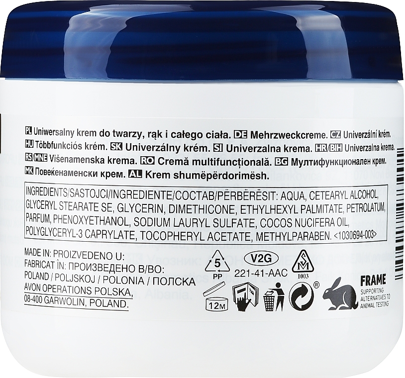 Rewitalizujący wielofunkcyjny krem ​​do twarzy, dłoni i ciała z olejkiem kokosowym - Avon Care Coconut Hydrating Multipurpose Cream — Zdjęcie N2