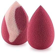 Zestaw mini gąbek do makijażu ścięta jagodowo-różowa + jagodowa - Boho Beauty Bohoblender Berry Mini + Pinky Berry Mini Cut — Zdjęcie N1