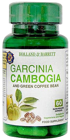 Suplement diety Garcinia Cambogia i zielona kawa - Holland & Barrett Garcinia Cambogia & Green Coffee Bean — Zdjęcie N1