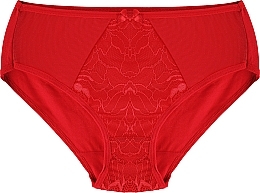 Kup Bawełniane majtki damskie Figi z koronkowym przodem, czerwone - Moraj