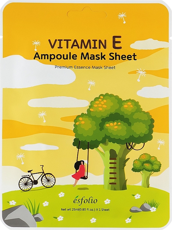 Nawilżająca maska ​​w płachcie z witaminą E - Esfolio Vitamin E Ampoule Mask Sheet — Zdjęcie N1