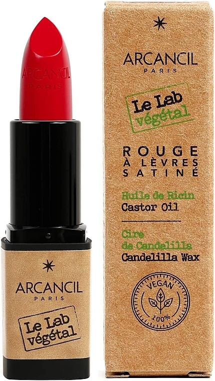 Pomadka do ust - Arcancil Paris Le Lab Vegetal Satin Lipstick — Zdjęcie N1