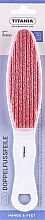 Dwustronny pilnik do pedicure z pumeksem, jasnoróżowy - Titania — Zdjęcie N1