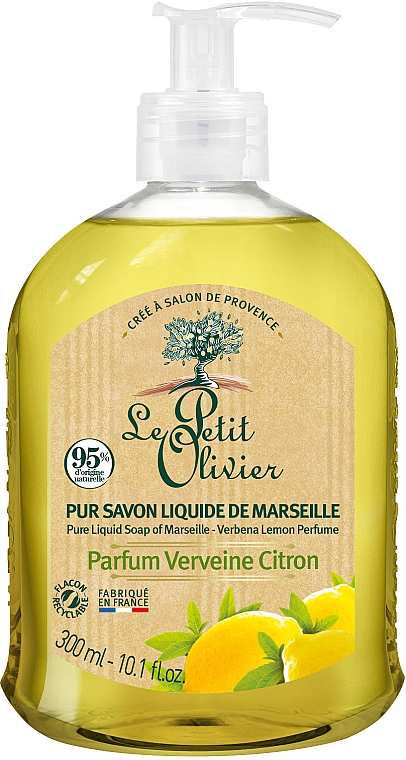 Mydło w płynie Cytryna i werbena - Le Petit Olivier Vegetal Oils Soap — Zdjęcie N1