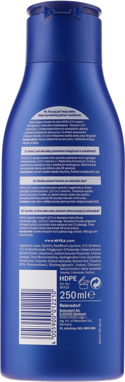 Ujędrniające mleczko do ciała - NIVEA Q10 + Vitamin C Body Lotion — Zdjęcie N8