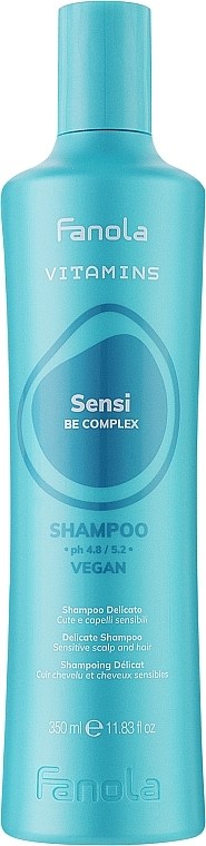 Kojący szampon do wrażliwej skóry głowy - Fanola Vitamins Delicate Sensitive Shampoo — Zdjęcie N1