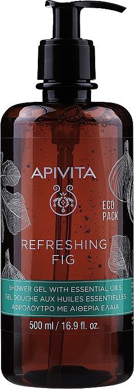 Żel pod prysznic z olejkami eterycznymi Figa - Apivita Refreshing Fig Shower Gel with Essential Oils — Zdjęcie N4