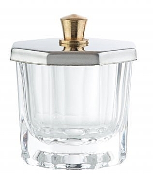 Szklana miska z metalową pokrywką, 10 ml - Kodi Professional Glass Jar with Metal Lid — Zdjęcie N1