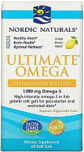 Wegański suplement diety w miękkich kapsułkach, Omega 3, 1280 mg - Nordic Naturals Ultimate Omega Xtra Lemon — Zdjęcie N2