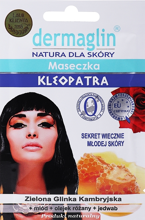 Maska do twarzy Kleopatra Sekret młodej skóry - Dermaglin  — Zdjęcie N1