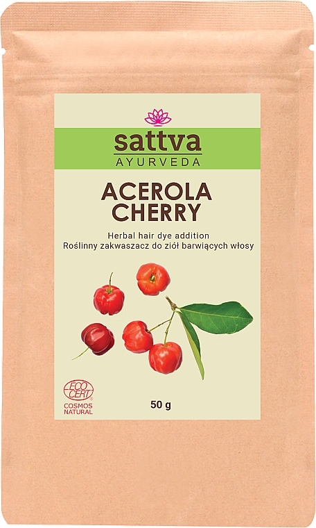 Puder do włosów - Sattva Acerola Cherry Herbal Hair Dye Addition — Zdjęcie N1