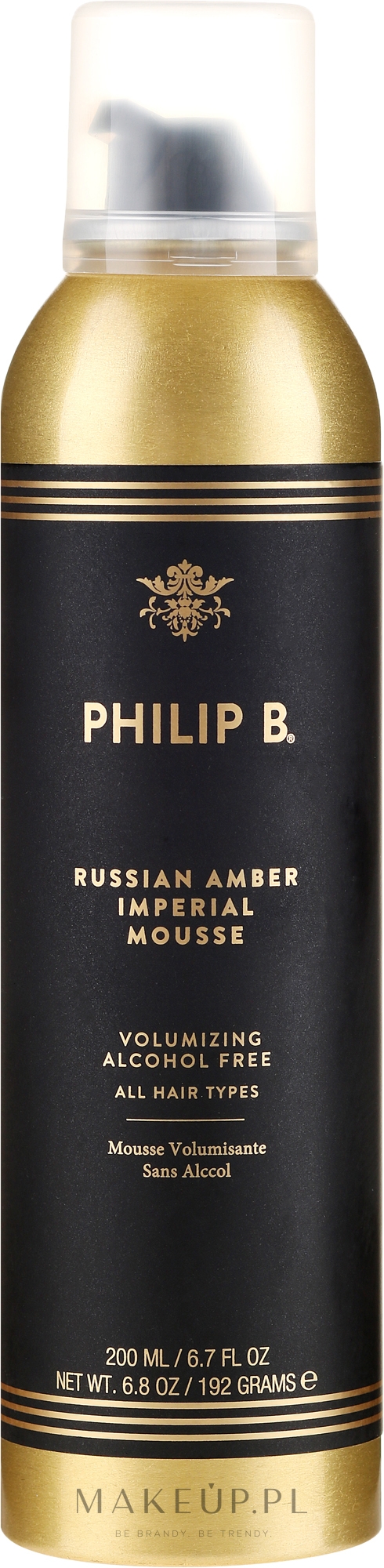 Pianka dodająca włosom objętości - Philip B Russian Amber Imperial Volumizing Mousse — Zdjęcie 200 ml