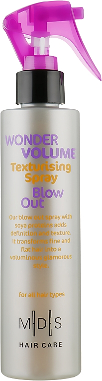 Spray zwiększający objętość włosów - Mades Cosmetics Wonder Volume Texturising Blow Out Spray