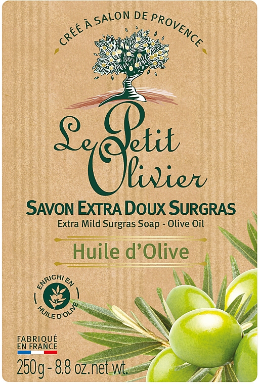 Delikatne mydło kosmetyczne Ekstrakt z oliwek - Le Petit Olivier Extra mild soap Olive oil