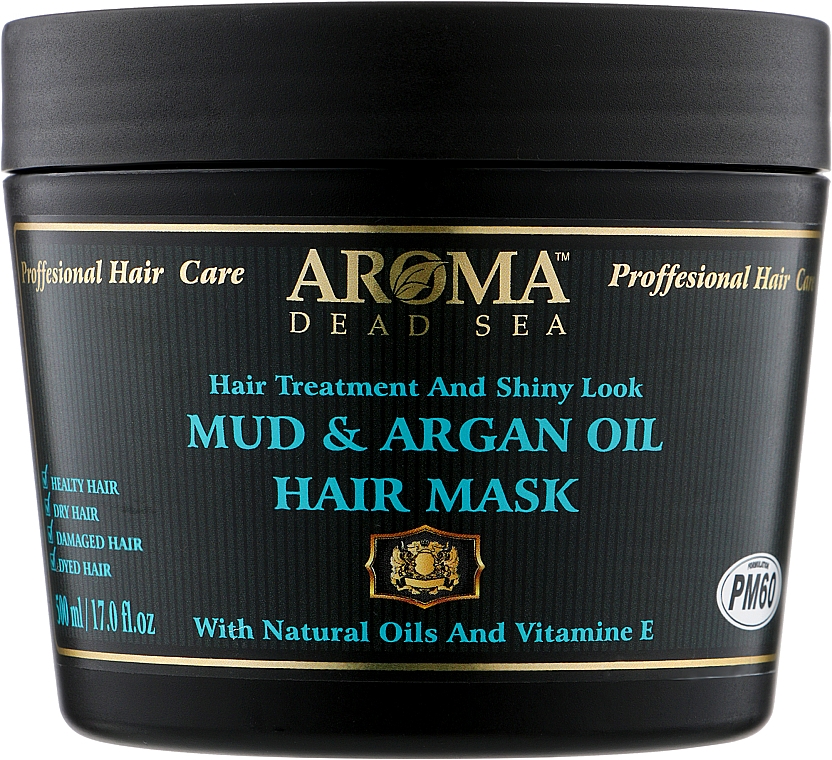 Maska do włosów z naturalnym olejkiem arganowym i minerałami z Morza Martwego - Aroma Dead Sea Mud & Argan Oil Hair Mask