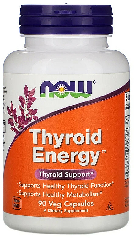 Kapsułki wspierające zdrowie tarczycy - Now Foods Thyroid Energy  — Zdjęcie N1
