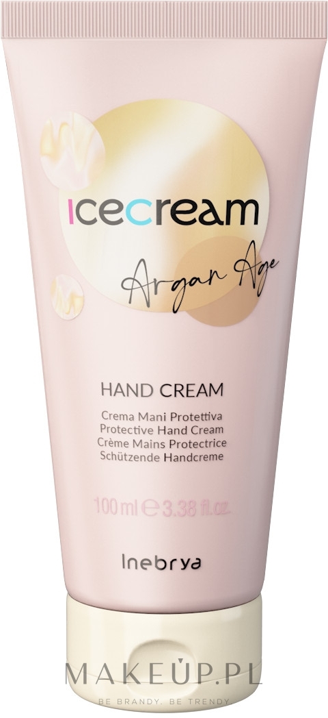 Krem do rąk z olejkiem arganowym - Inebrya Ice Cream Argan-Age Hand Cream — Zdjęcie 100 ml