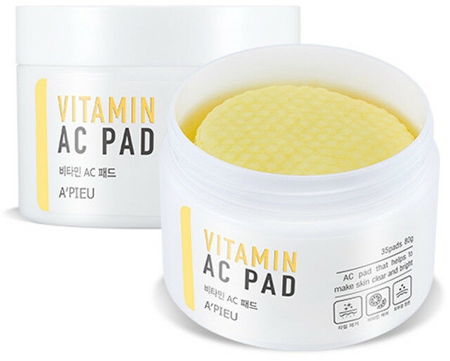 Wygładzające płatki do oczyszczania skóry twarzy - A'pieu Vitamin AC Pad