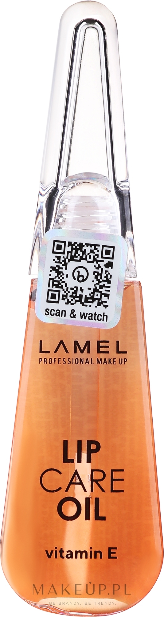 Olejek do ust z witaminą E - LAMEL Make Up Lip Care Oil — Zdjęcie 403 - Peach