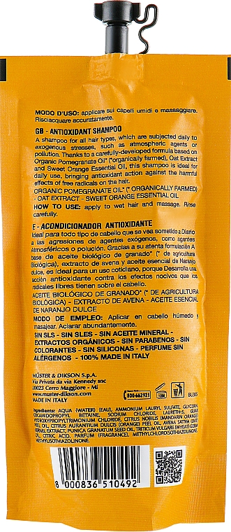 Antyoksydacyjny szampon do włosów - Dikson EG Anti-Oxidant — Zdjęcie N2