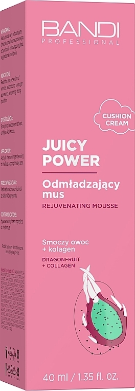 Mus do twarzy - Bandi Professional Juicy Power Rejuvenating Mousse Dragon Fruit + Collagen — Zdjęcie N2