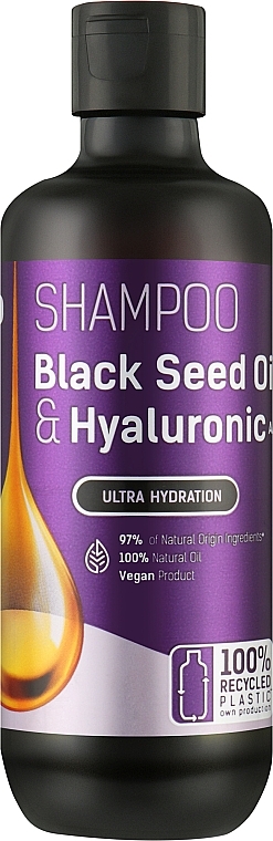 Szampon do włosów olej z nasion czarnuszki i kwas hialuronowy - Bio Naturell Shampoo Ultra Hydration
