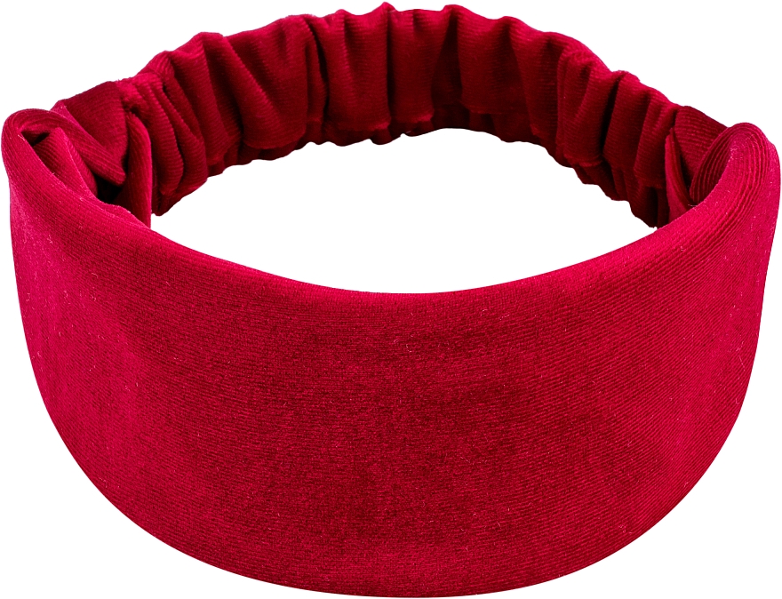 Opaska welurowa prosta, czerwona Velour Classic - MAKEUP Hair Accessories