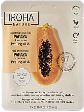 Peelingująca maseczka do twarzy - Iroha Nature Papaya Peeling AHA Face Sheet Mask — Zdjęcie N1