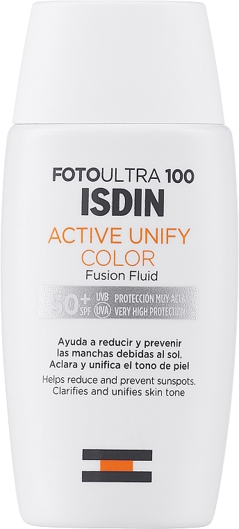 Fluid do twarzy z efektem koloryzującym - Isdin Foto Ultra 100 Active Unify SPF 50+