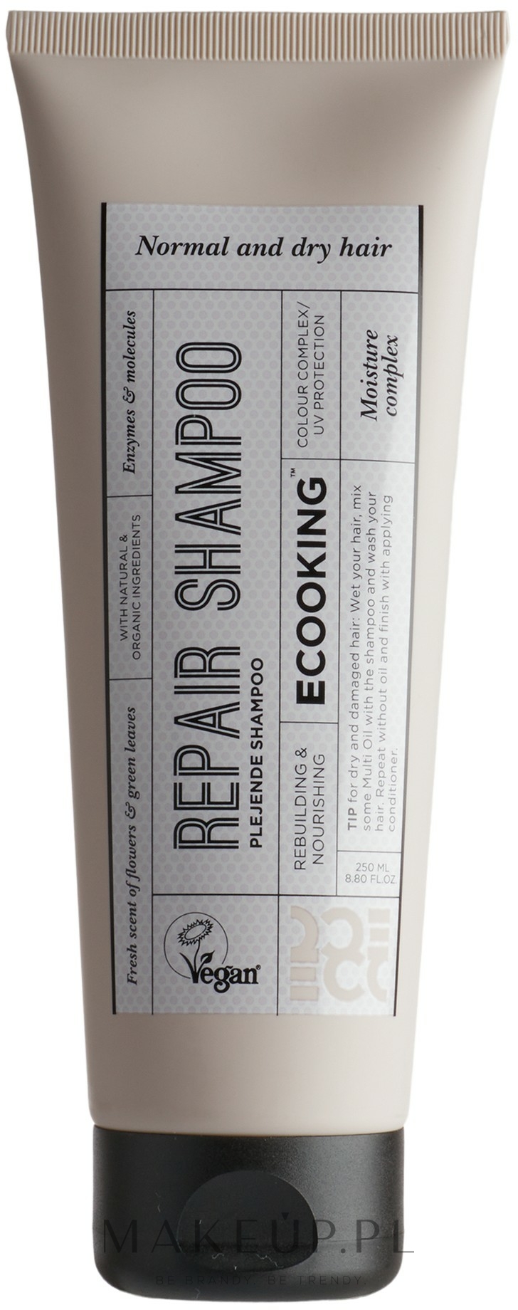 Regenerujący szampon do włosów suchych i zniszczonych - Ecooking Repair Shampoo — Zdjęcie 250 ml