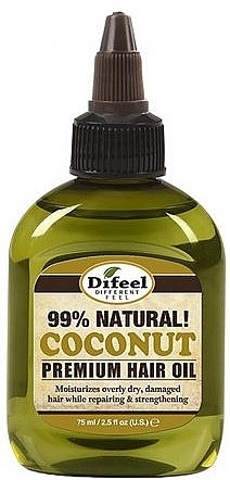 Naturalny olejek do włosów z olejem kokosowym - Difeel Sunflower Mega Care Coconut Oil Premium Natural Hair Oil — Zdjęcie N1