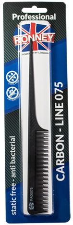 Grzebień, 216 mm - Ronney Professional Carbon Comb Line 075 — Zdjęcie N1