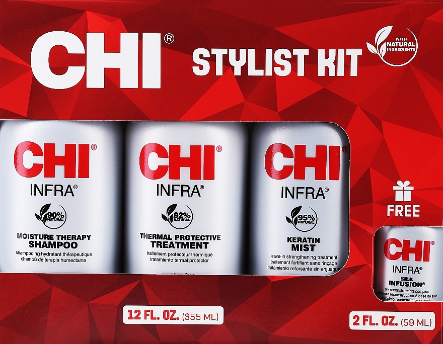 Zestaw do włosów - CHI Stylist Kit (shm/355ml + cond/355ml + mist/355ml + silk/59ml) — Zdjęcie N1