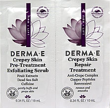 Zestaw próbek - Derma E Crepey Skin (scrub/10ml + treatment/10ml) — Zdjęcie N1