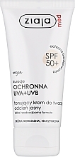 Kup Tonujący krem do twarzy odcień jasny SPF 50+ - Ziaja Med Toning Face Cream Light Shade UVA+UVB