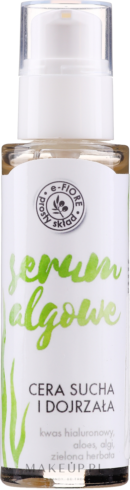 Serum hialuronowe do twarzy Algi i zielona herbata - E-Fiore Serum — Zdjęcie 30 ml