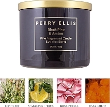 Świeca zapachowa - Perry Ellis Black Pine & Amber Fine Fragrance Candle — Zdjęcie N4