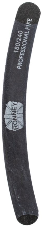 Pilnik do paznokci, 180/240, czarny, RN 00253 - Ronney Professional Nail File — Zdjęcie N1