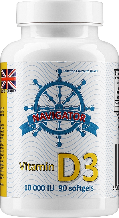 Witamina D3, w kapsułkach - Navigator Vitamin D3 10000 IU — Zdjęcie N1