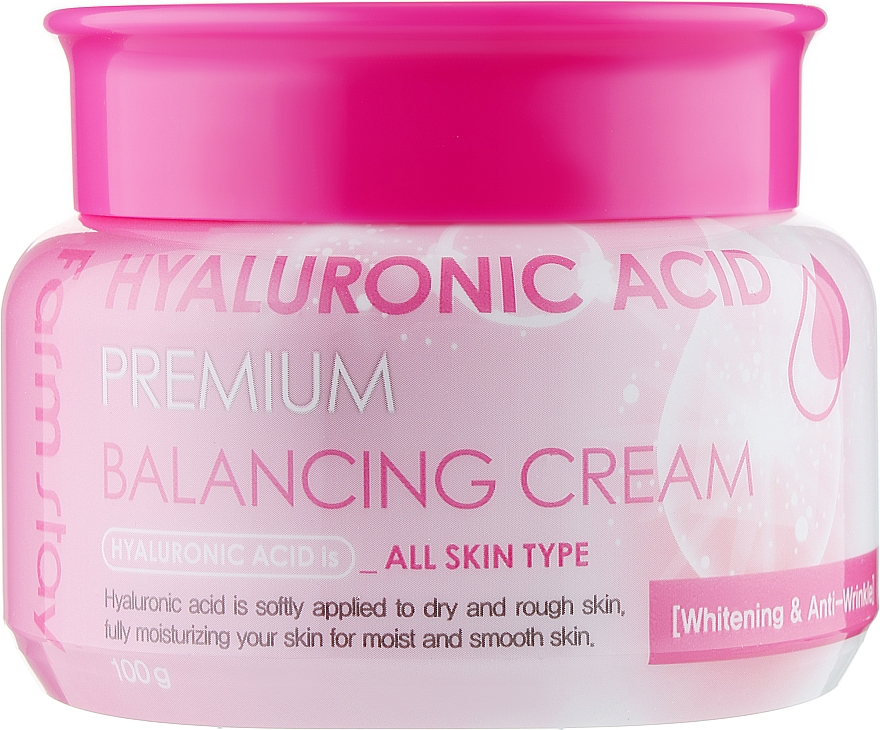 Balansujący krem do twarzy z kwasem hialuronowym - FarmStay Hyaluronic Acid Premium Balancing Cream